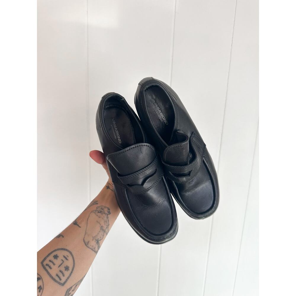 Vagabond Dioon Chunky Heeled Loafers Black Leather 37 / 6.5 - Picture 3 of 4